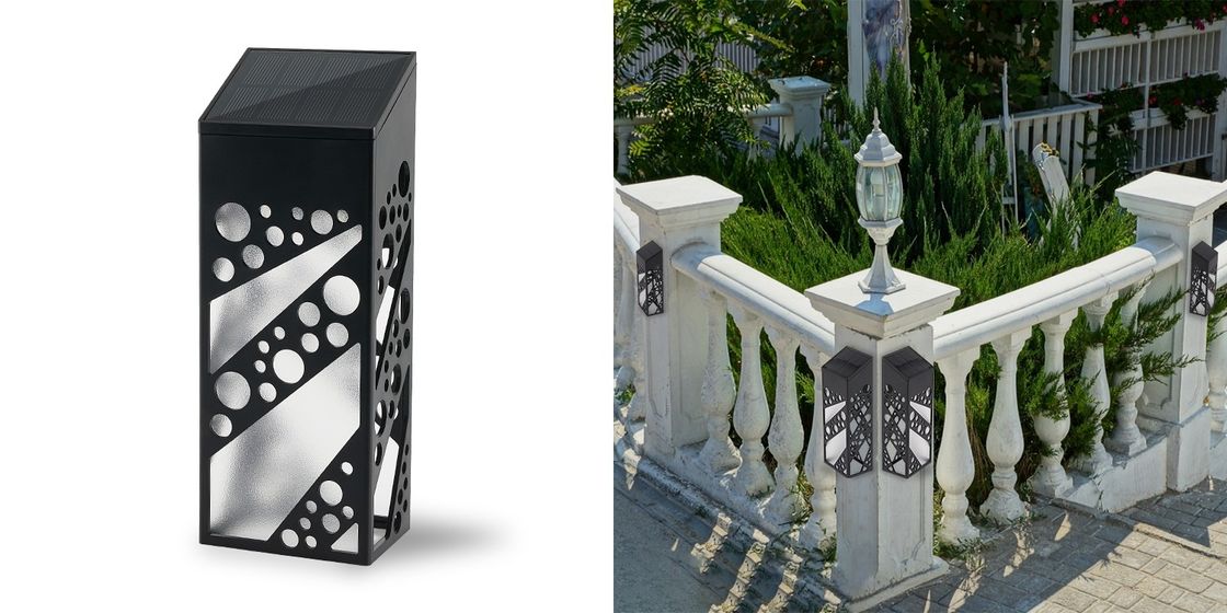 独特なパターン正方形の塀のテラス公園の景色ランプのための太陽庭ライト壁の付加