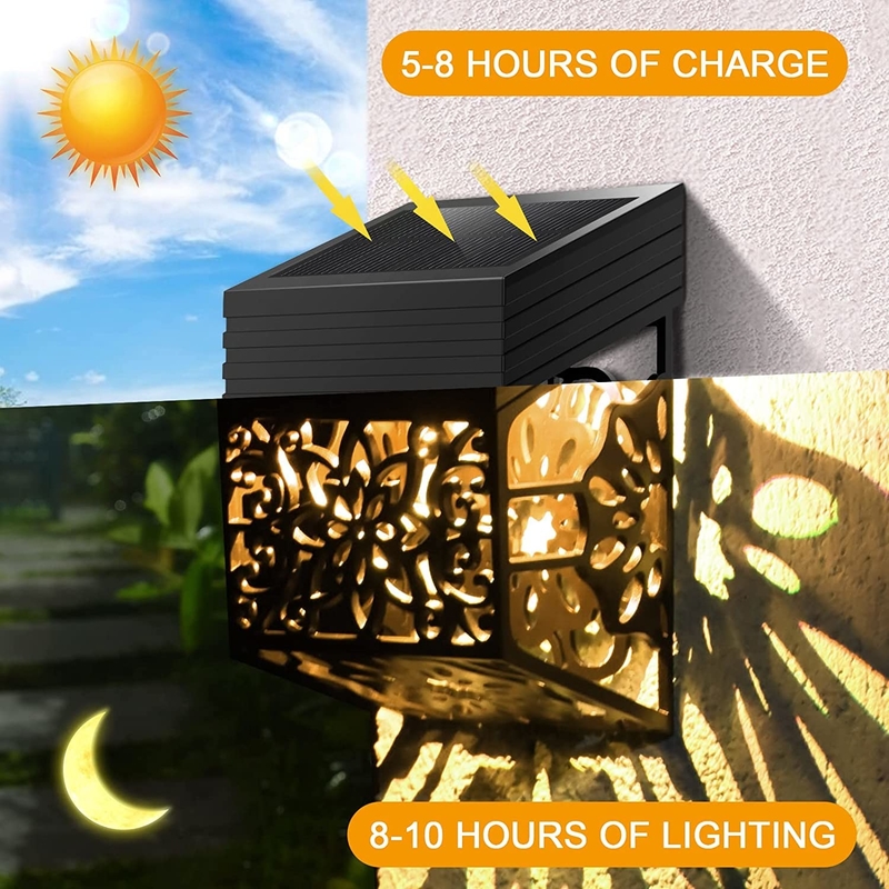 花模様の太陽導かれた壁はIP65庭のための屋外の装飾的な塀ランプをつける