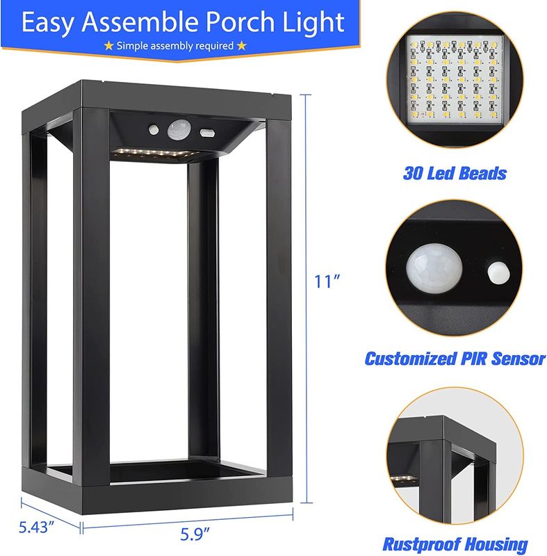 470g ブラック 太陽光発電の屋外装飾灯 15時間稼働時間