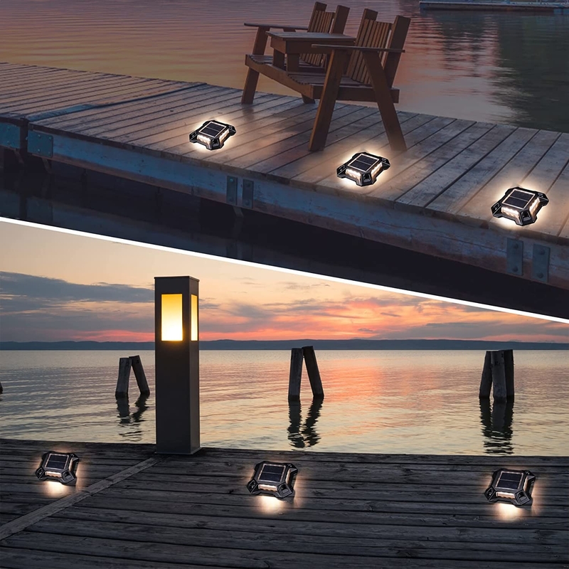 IP 68 防水太陽光 LED デッキライト 屋外装飾太陽光ステップドックランプ パティオヤード