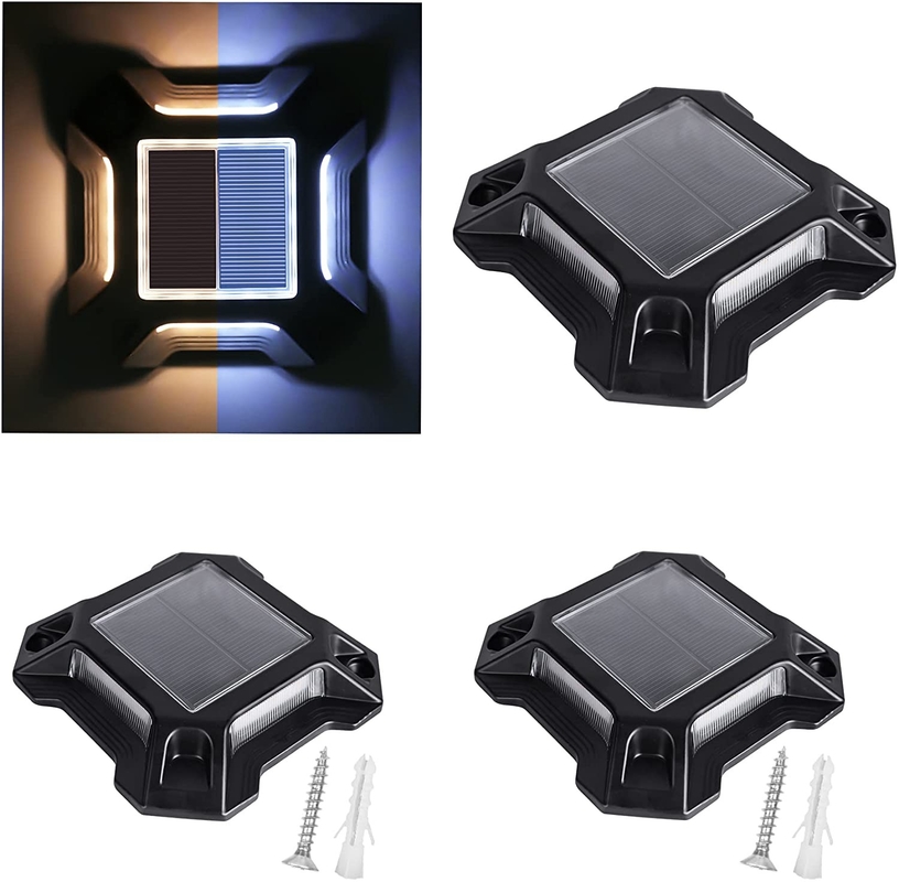 IP 68 防水太陽光 LED デッキライト 屋外装飾太陽光ステップドックランプ パティオヤード