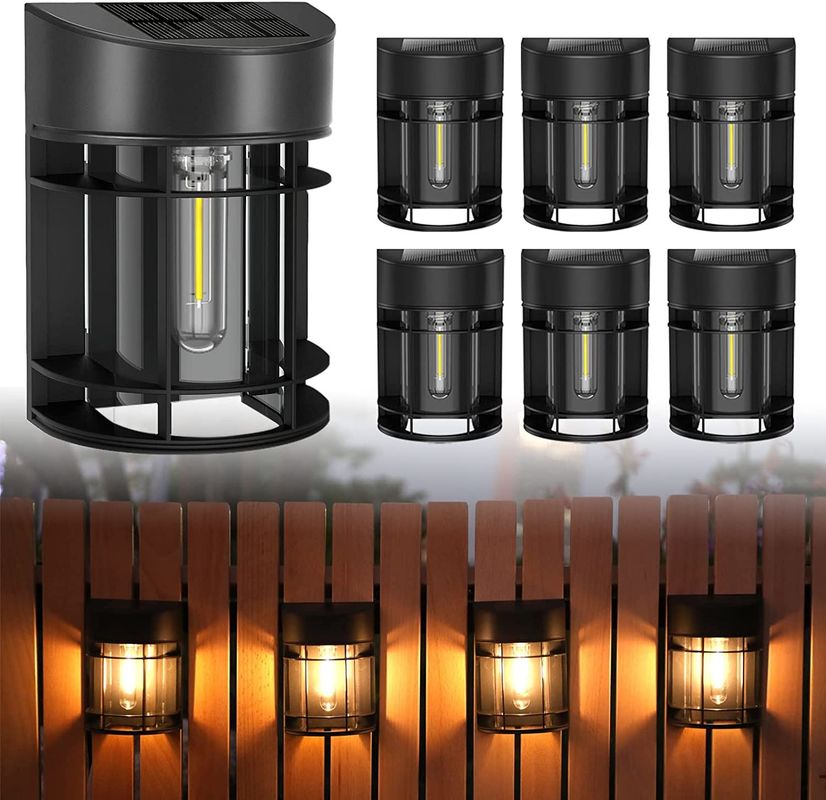 屋外 防水 庭園 フェンス ライト 壁 設置 ランプ 太陽光発電 LED 壁灯