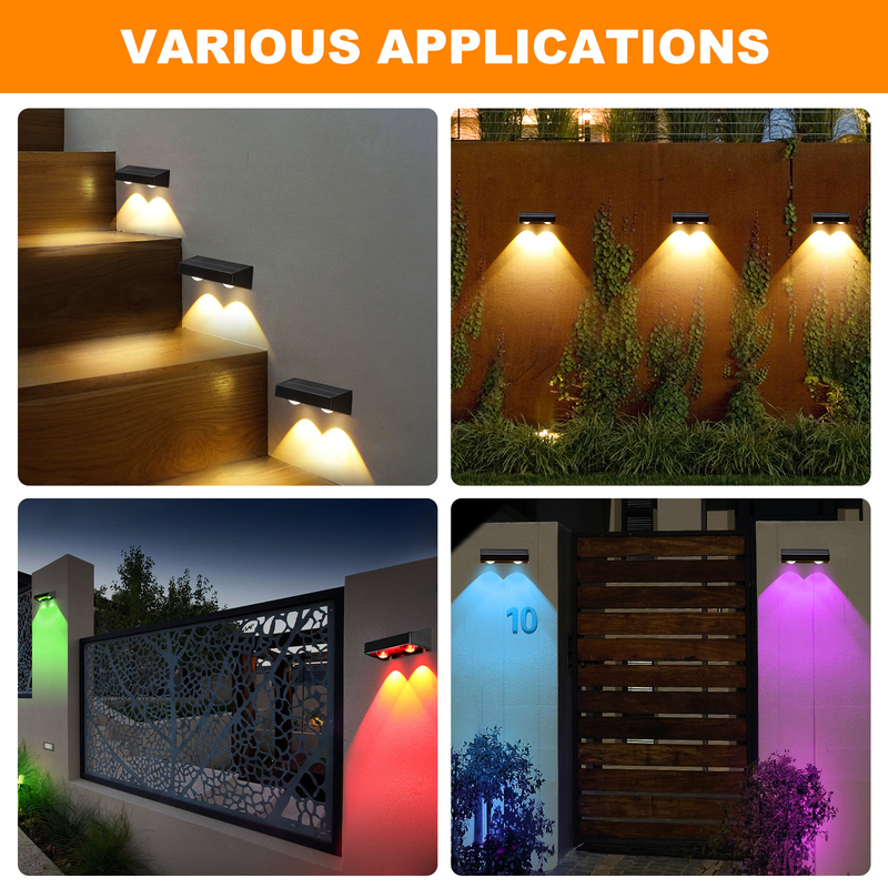 太陽光 LED 外壁ライト ホットホワイト RGB 2 バブル LED Qty