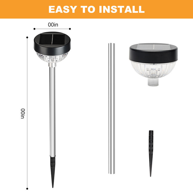 太陽光発電のLEDガーデンライト 天候耐性デザイン モノ結晶ソーラーパネル ABS PC と 10LM 温かい