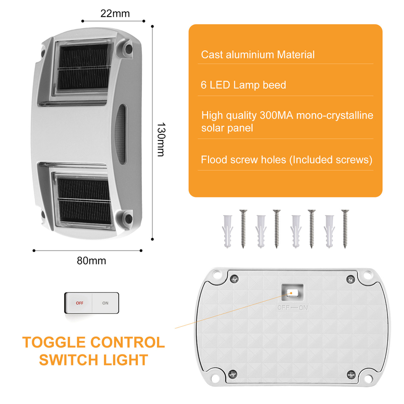 太陽光反射猫の目 ロードスタッド 太陽光飾り灯 LED 太陽光ロードスタッド