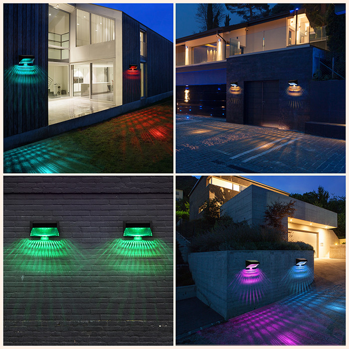 IP65 防水 屋外 太陽光 LED フェンス ガーデン ライト 美しい ガーデン 装飾 ライト