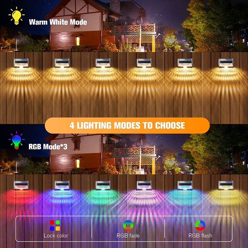 IP65 防水 屋外 太陽光 LED フェンス ガーデン ライト 美しい ガーデン 装飾 ライト