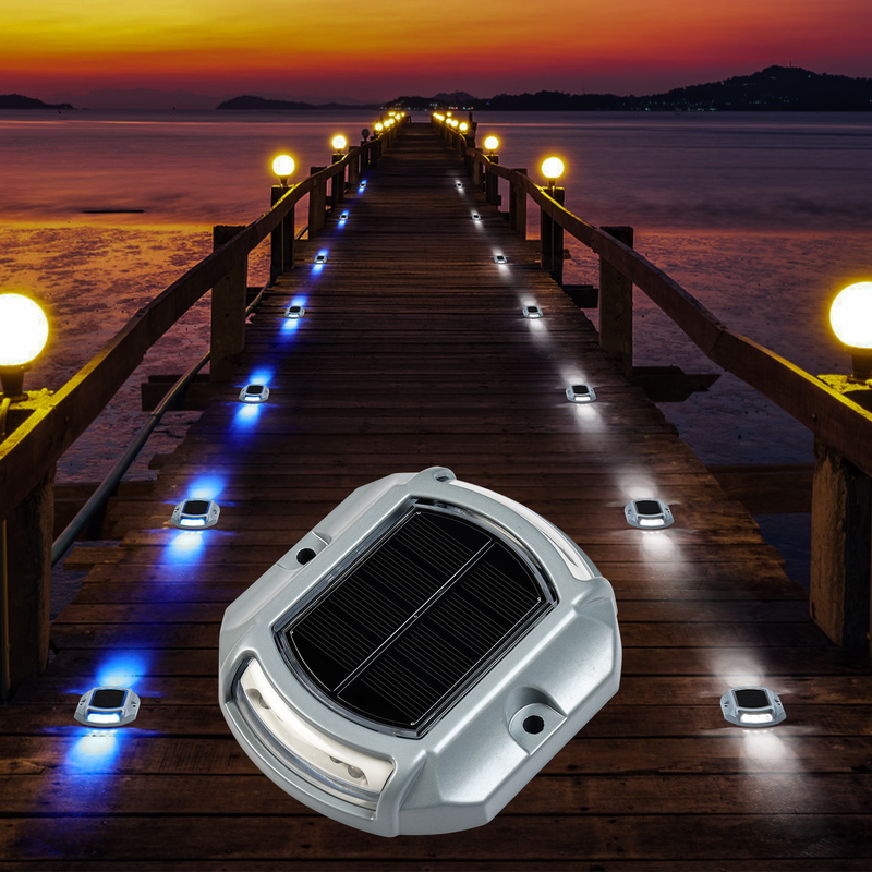 LED 太陽光ドックライト IP68 防水 2V 青/冷白 20 ルメン 亮度 スクリュー 設置