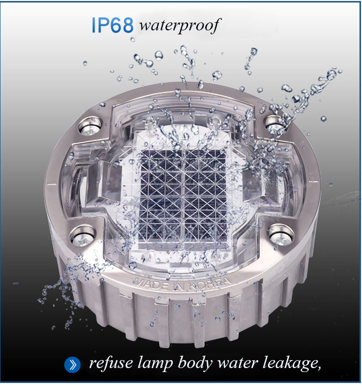 123*50mm 太陽光 LED ロードストッド アルミニウム合金と可視距離500mまで