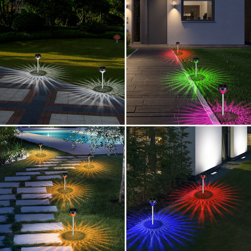 太陽電池スタックライト IP65 屋外防水 8-10 時間 2 LED 自動オン/オフ機能