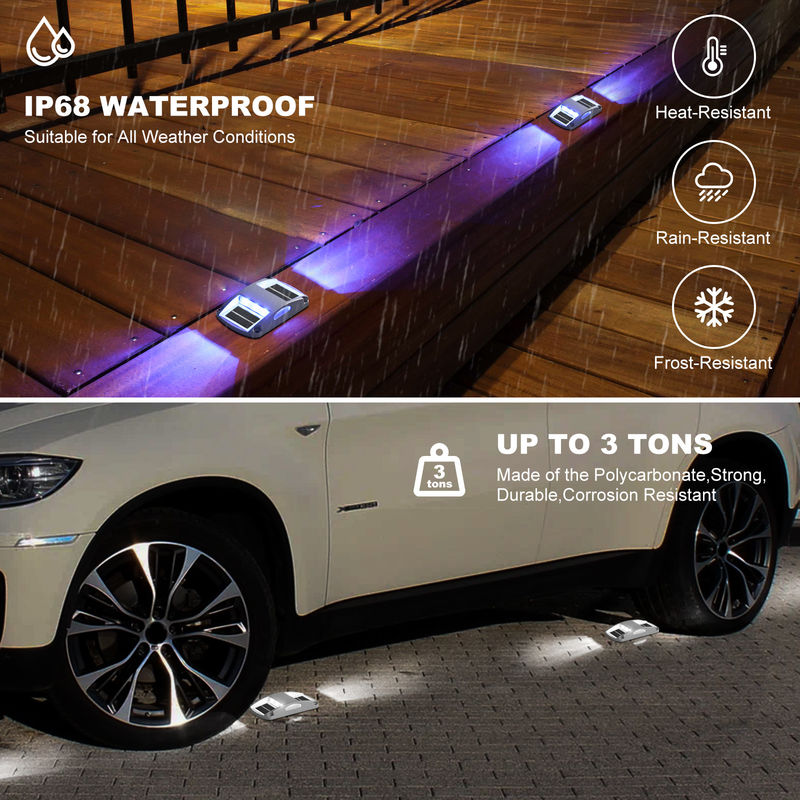 20 ルメン アルミ ソーラー ドック ライト 青/冷白 LED 4 パック スクロール 設置