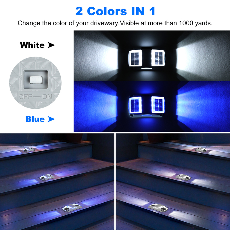 ソーラードックライトスクリュー設置 青/冷白色LED -20.C~60.C 作業温度 太陽光発電 150g