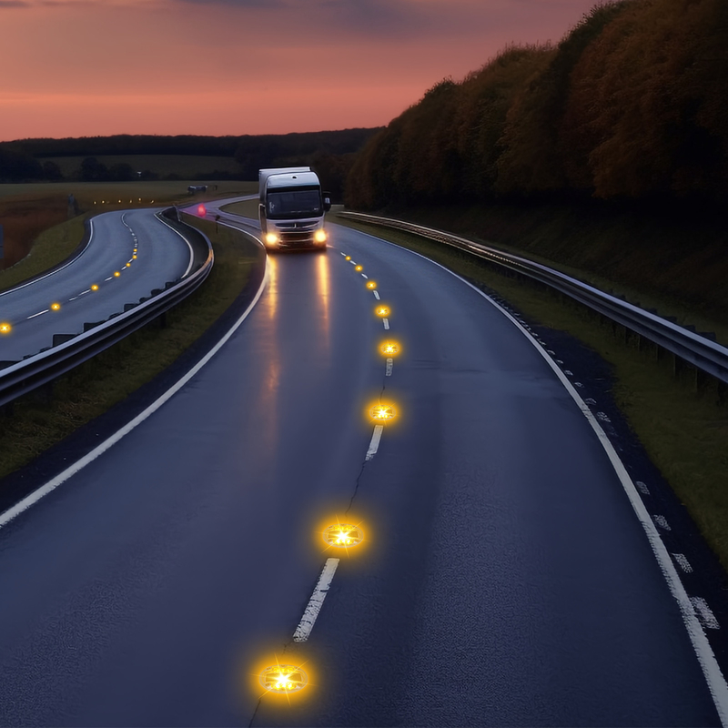 パスウェイ 嵌入式 太陽光道路 ステッド 防水 ライト 閃光信号 LED 猫の目 ステッド 1150g ガレージ 高速道路 ガーデン