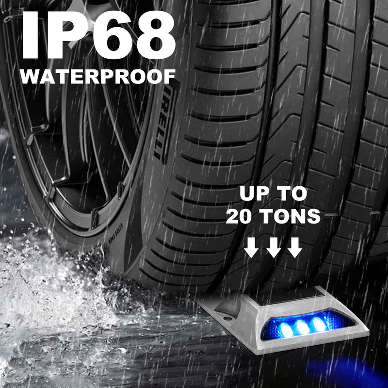IP68 レテッド 太陽光道路標識灯 50000h 寿命と 2V 電圧