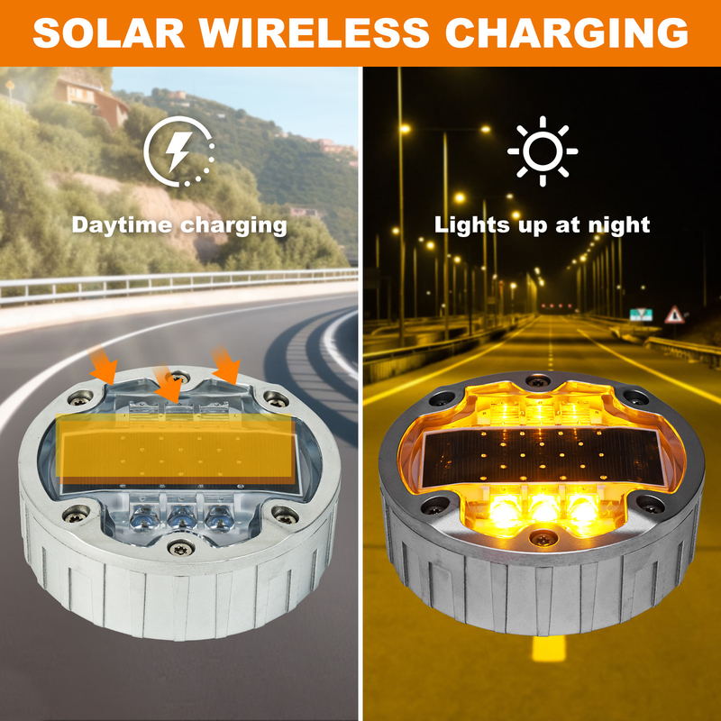1150g アンチUV 太陽光発電道路スタッド 防水 IP68 道路交通安全のためのLEDライト