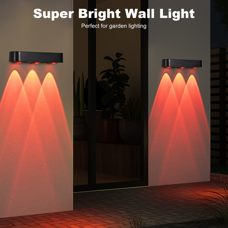 恒常明るさとRGB呼吸モード LED 屋外太陽光壁灯 IP65防水