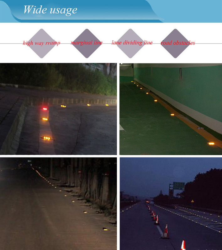 PBW アルミニウム 太陽光道路スタッド LED 太陽光道路反射器 安全警告