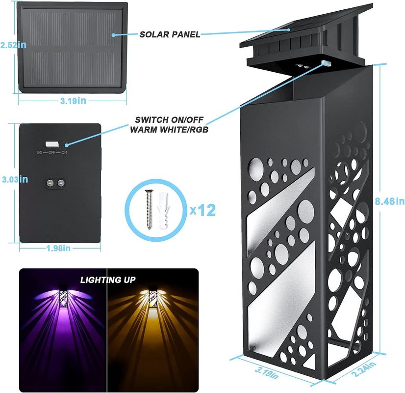 4.5 時間 充電 太陽光フェンスライト 容易な保全のために 屋外照明