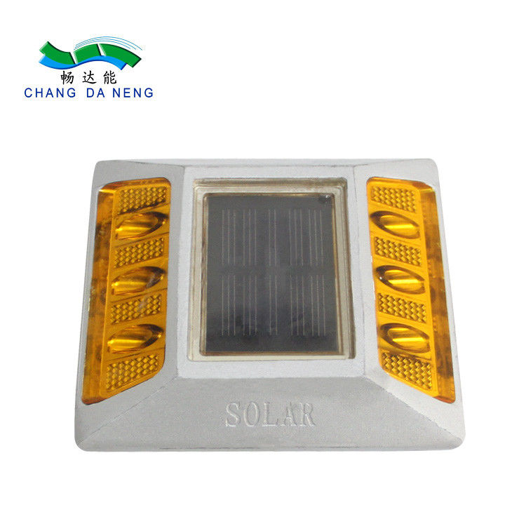 IP68 防水 太陽光 スパイク LED 鋳型 アルミ 反射器 脚付き道路交通指示灯