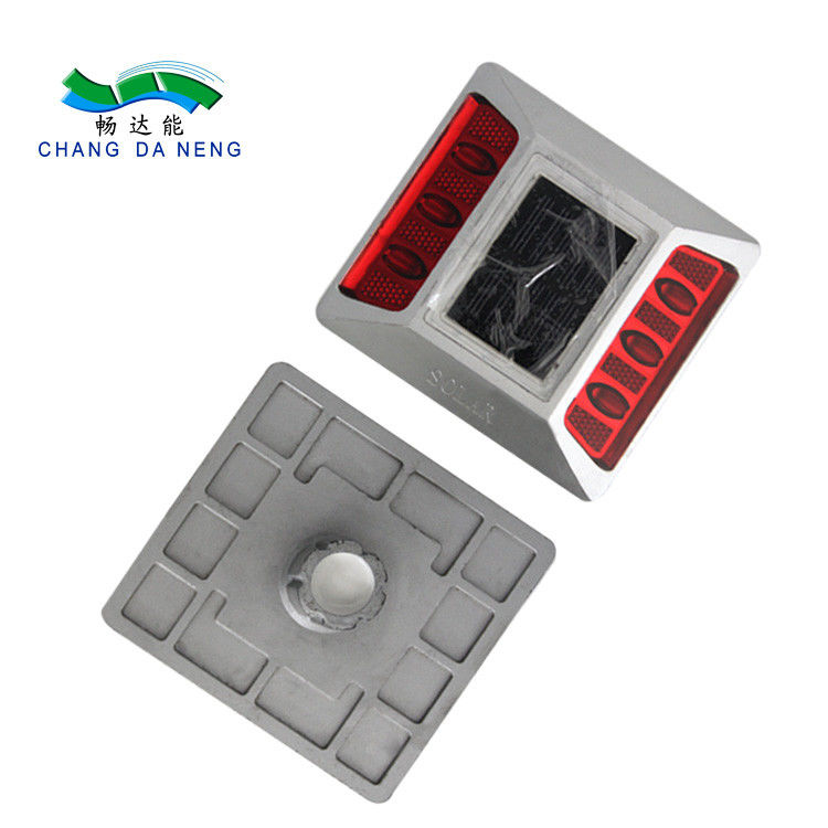 IP68 防水 太陽光 スパイク LED 鋳型 アルミ 反射器 脚付き道路交通指示灯