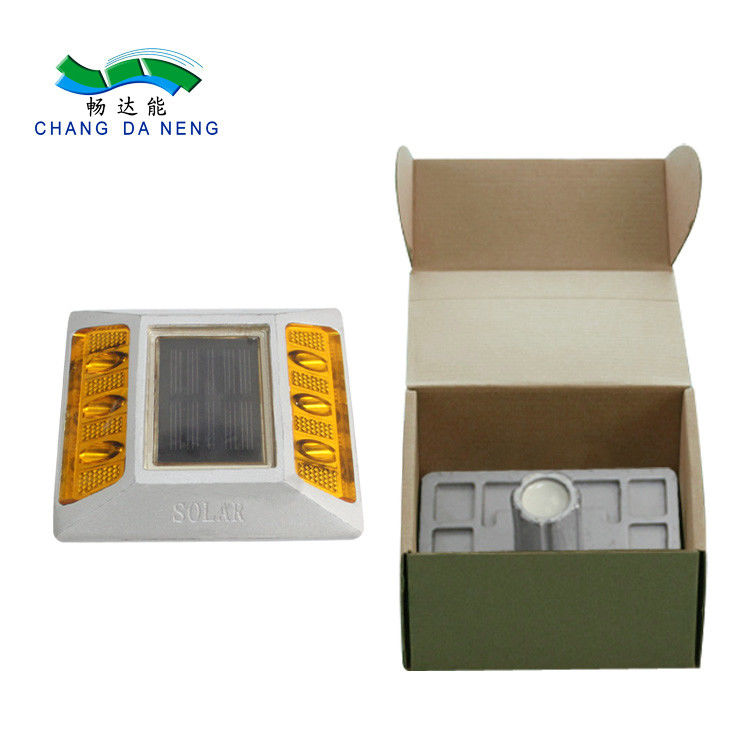 IP68 防水 太陽光 スパイク LED 鋳型 アルミ 反射器 脚付き道路交通指示灯