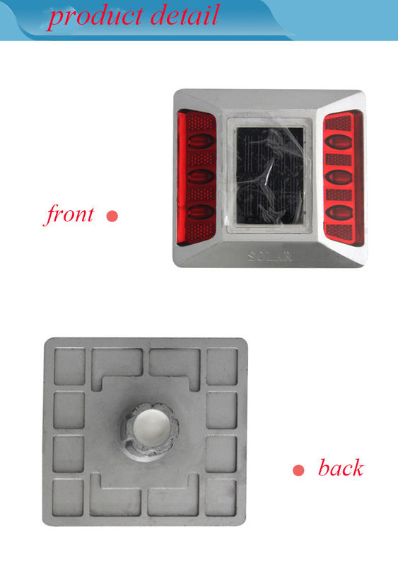 IP68 防水 太陽光 スパイク LED 鋳型 アルミ 反射器 脚付き道路交通指示灯