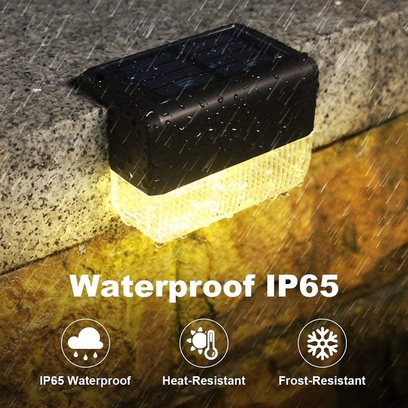 IP65 防水 屋外太陽光壁灯 ホット ホワイト RGB 太陽光フェンス 壁灯