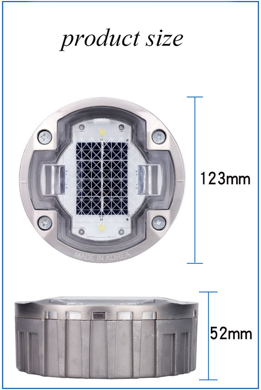 重荷用防水太陽光道路反射器 / LED 光源付き太陽光発電の道路スタッド