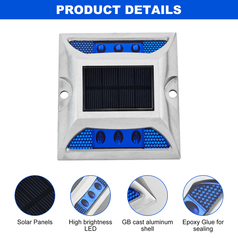 組み込み太陽光発電の路灯 路面レンガ 6個 Led Qty 屋外照明