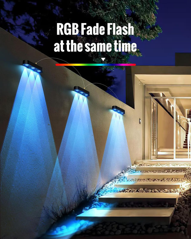 壁掛けソーラーデッキライト 20時間作業時間とIP68防水評価