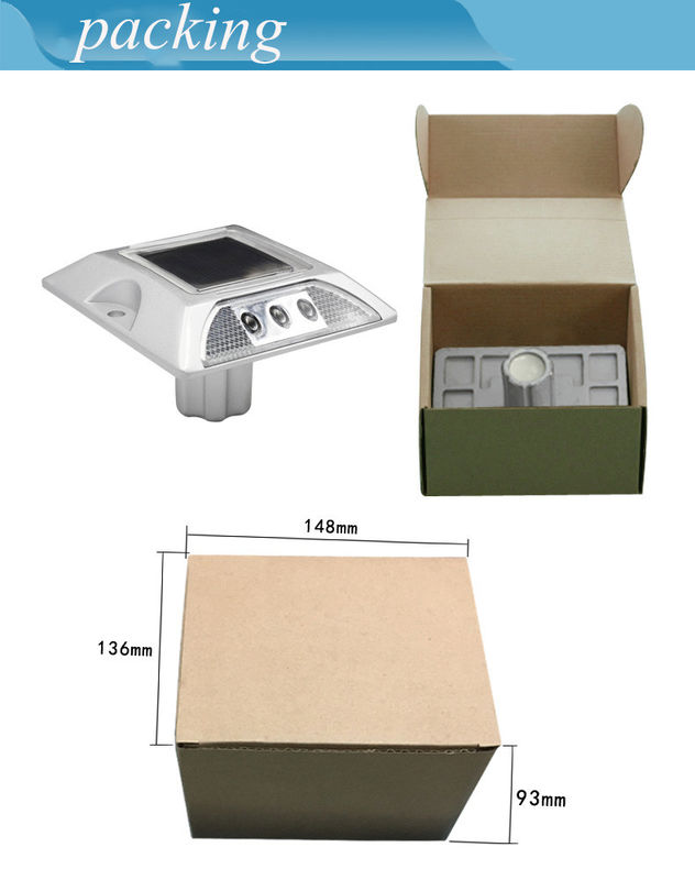 超長照明 6 LED 太陽光道路反射器 800 メートルの視距離