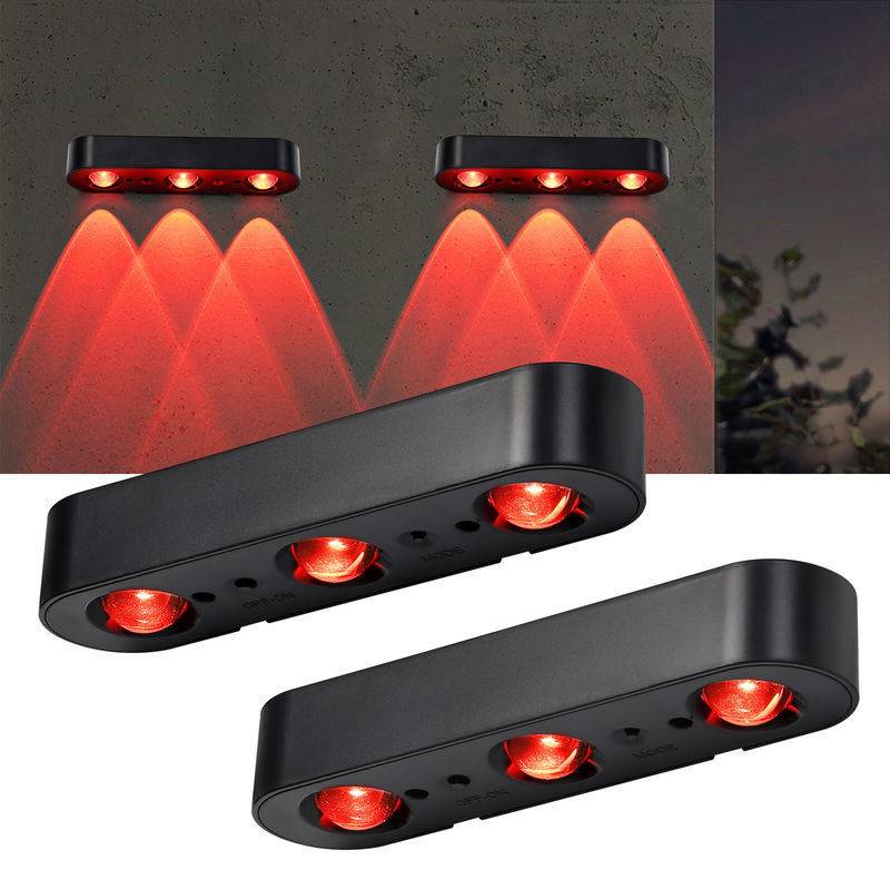 ホットホワイト RGB 太陽光発電 IP65 防水 屋外 LED フェンスライト 200g 屋外用