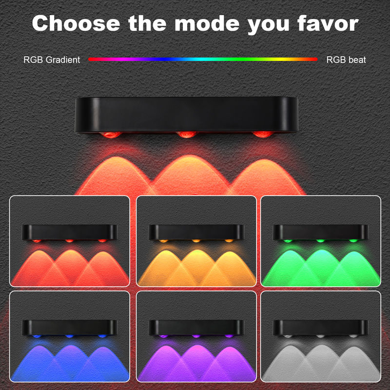 ホットホワイト RGB 太陽光発電 IP65 防水 屋外 LED フェンスライト 200g 屋外用