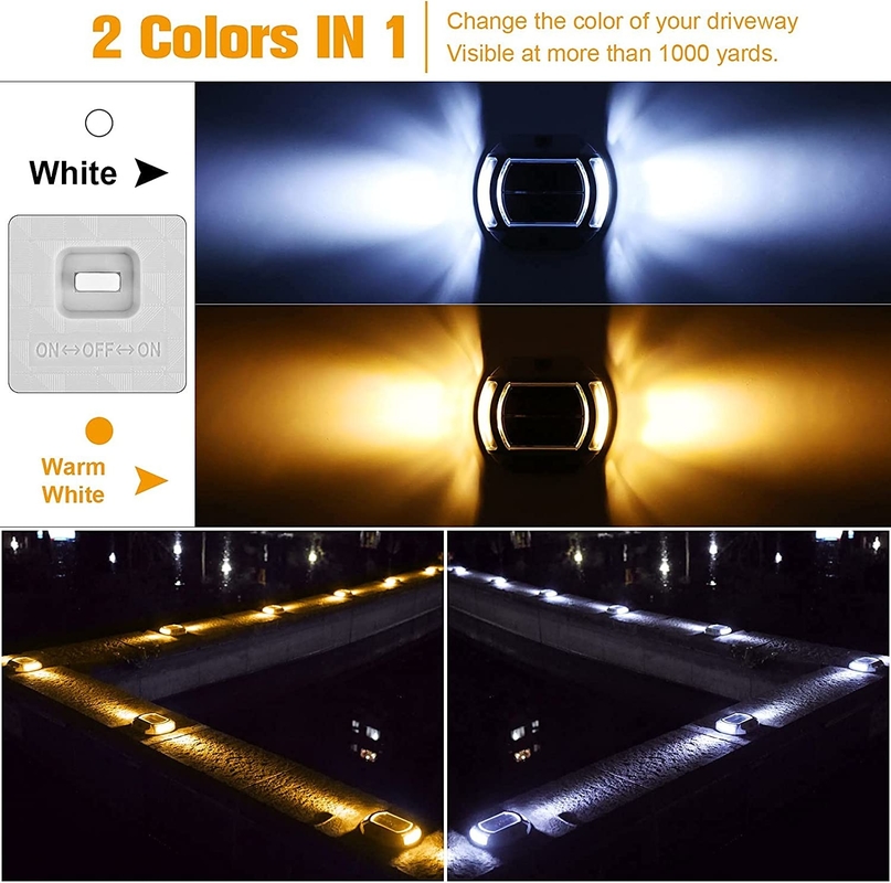 道路安全 LED 光源と作業時間 ≥100hの太陽光道路スタッド アルミ合金PC製