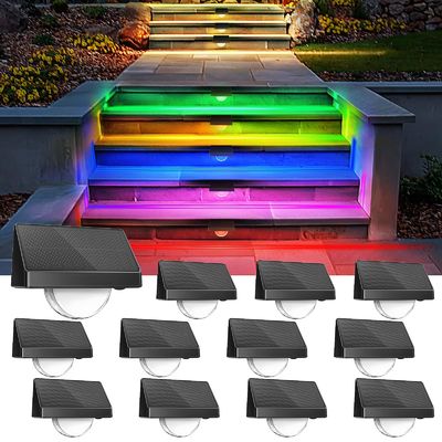 20時間点灯 ソーラーLEDフェンスライト、自動点灯・消灯、屋外ガーデン向け