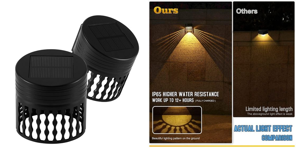 IP65長寿の紫外線抵抗力があるランプをつける壁の庭ライトLEDのための太陽塀ライト