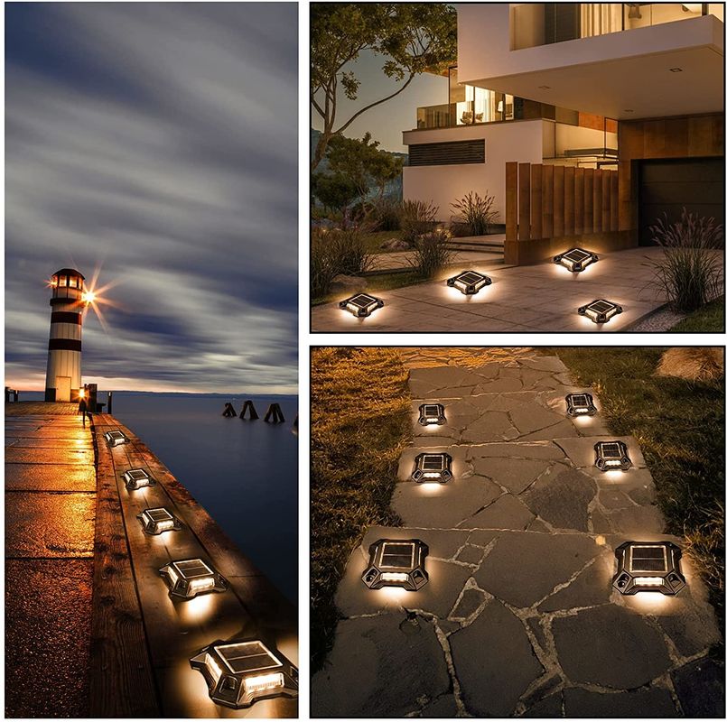 私道123*123*23 MMのための屋外LEDの海洋の太陽ドック ライト警告のステップ