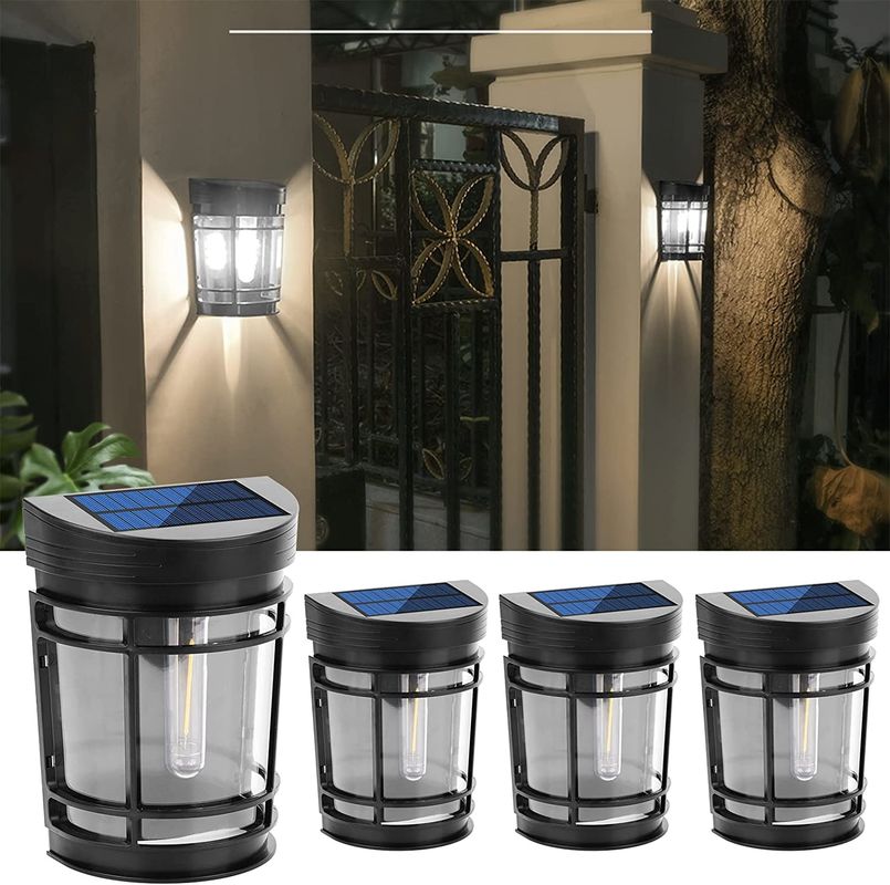 屋外 Led 太陽光フェンスライト 装飾 太陽光ガーデンライト パティオゲートヤード
